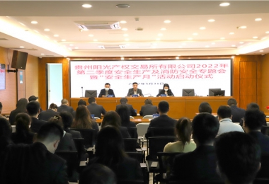 貴州陽光產(chǎn)權交易所有限公司召開2022年第二季度安全生產(chǎn)及消防安全工作專題會暨“安全生產(chǎn)月”活動啟動會