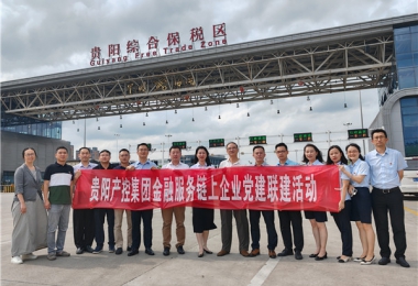 黨建引領(lǐng)聚合力  合作共贏謀發(fā)展——貴陽產(chǎn)控集團(tuán)金融服務(wù)鏈企業(yè)與貴陽綜保產(chǎn)發(fā)公司、貴金支付公司聯(lián)合開展黨建交流活動